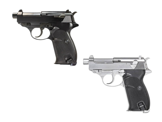 WE WALTHER P38K Gas Blowback Airsoft Pistol.