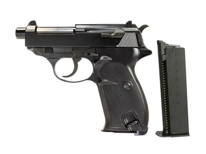 WE WALTHER P38K Gas Blowback Airsoft Pistol.