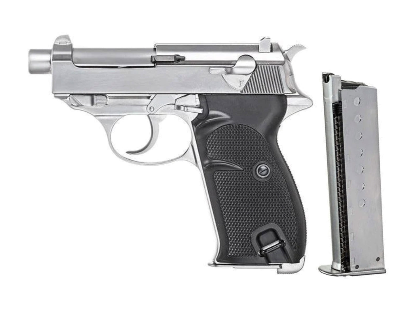 WE WALTHER P38K Gas Blowback Airsoft Pistol.