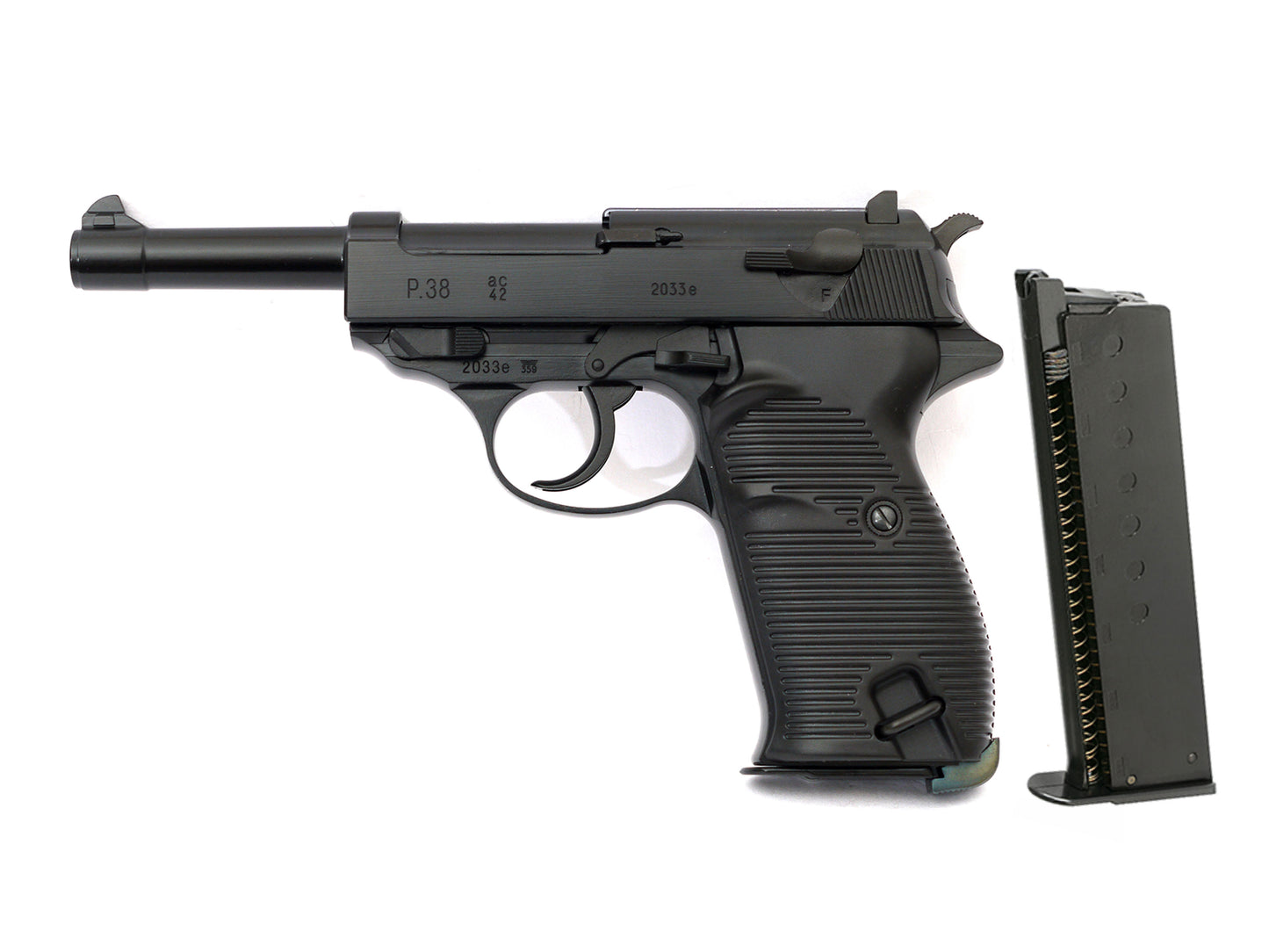 WE WALTHER P38L Gas Blowback Airsoft Pistol. ( w/Marking AC42)
